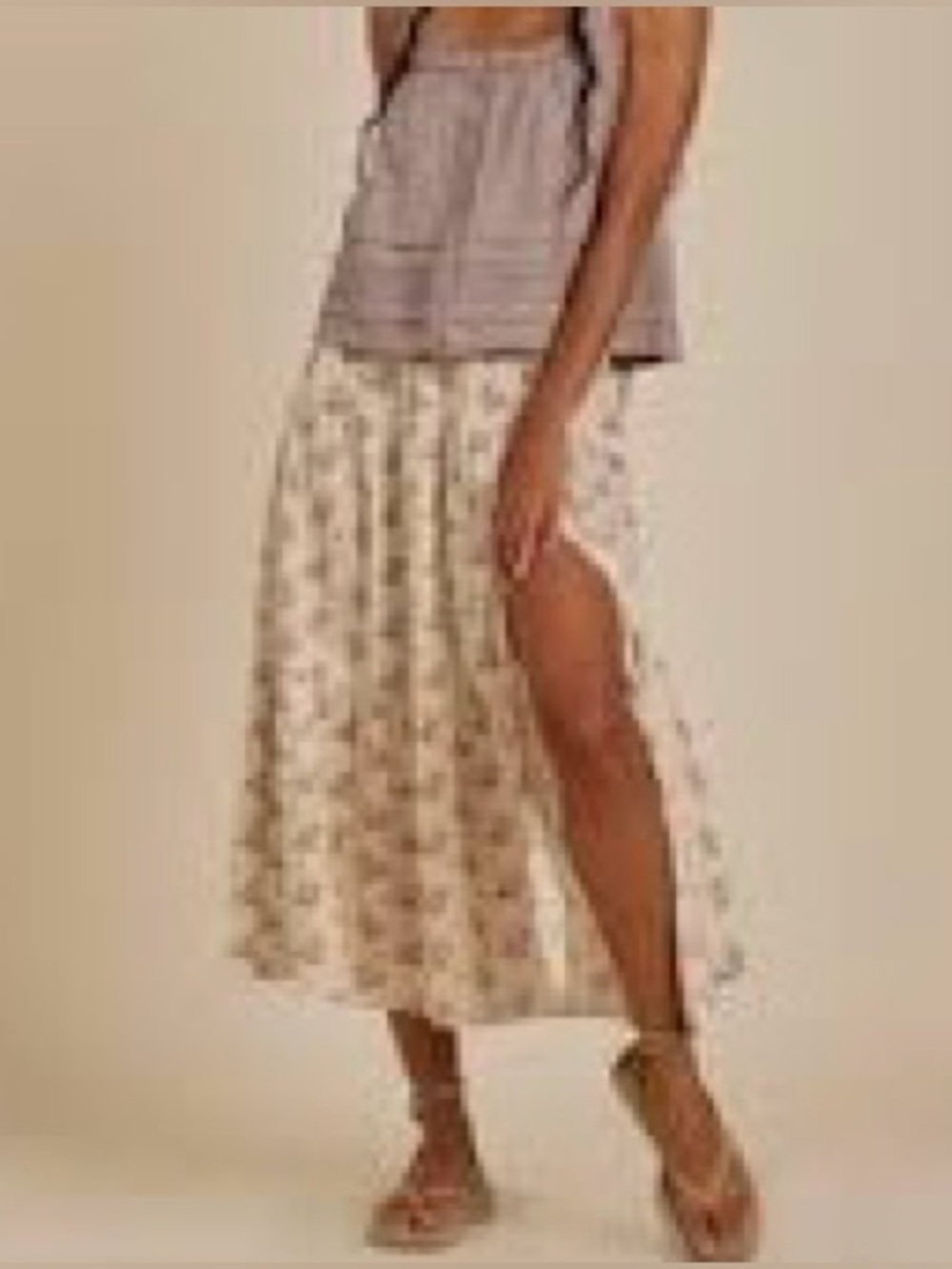 NWT Rylee + Cru Tiered Midi Skirt in the 'Vintage Floral' Pattern Women’s XL